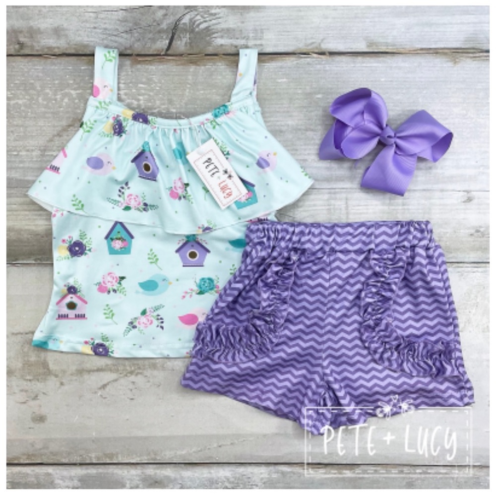 Pete & Lucy Birdhouse Beauty Short Set